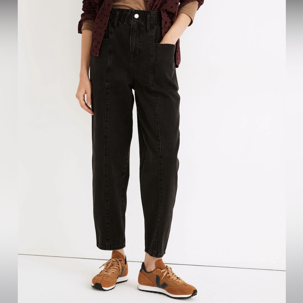 Madewell Elastic Waist Paperbag Pull-on Balloon Jeans